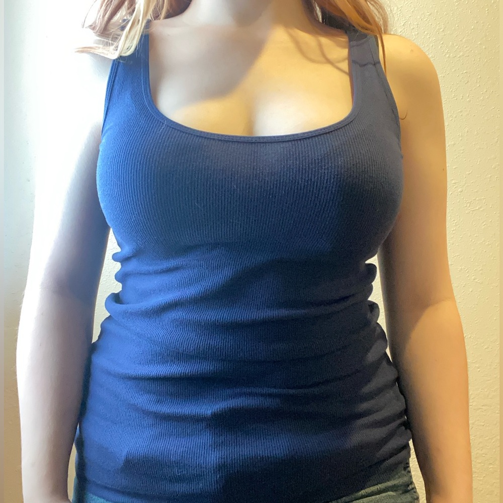 Blue Med Slim Tank Top